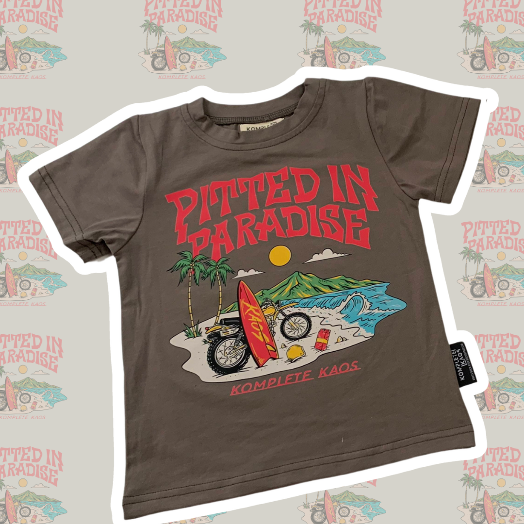 Pitted in Paradise graphic tee