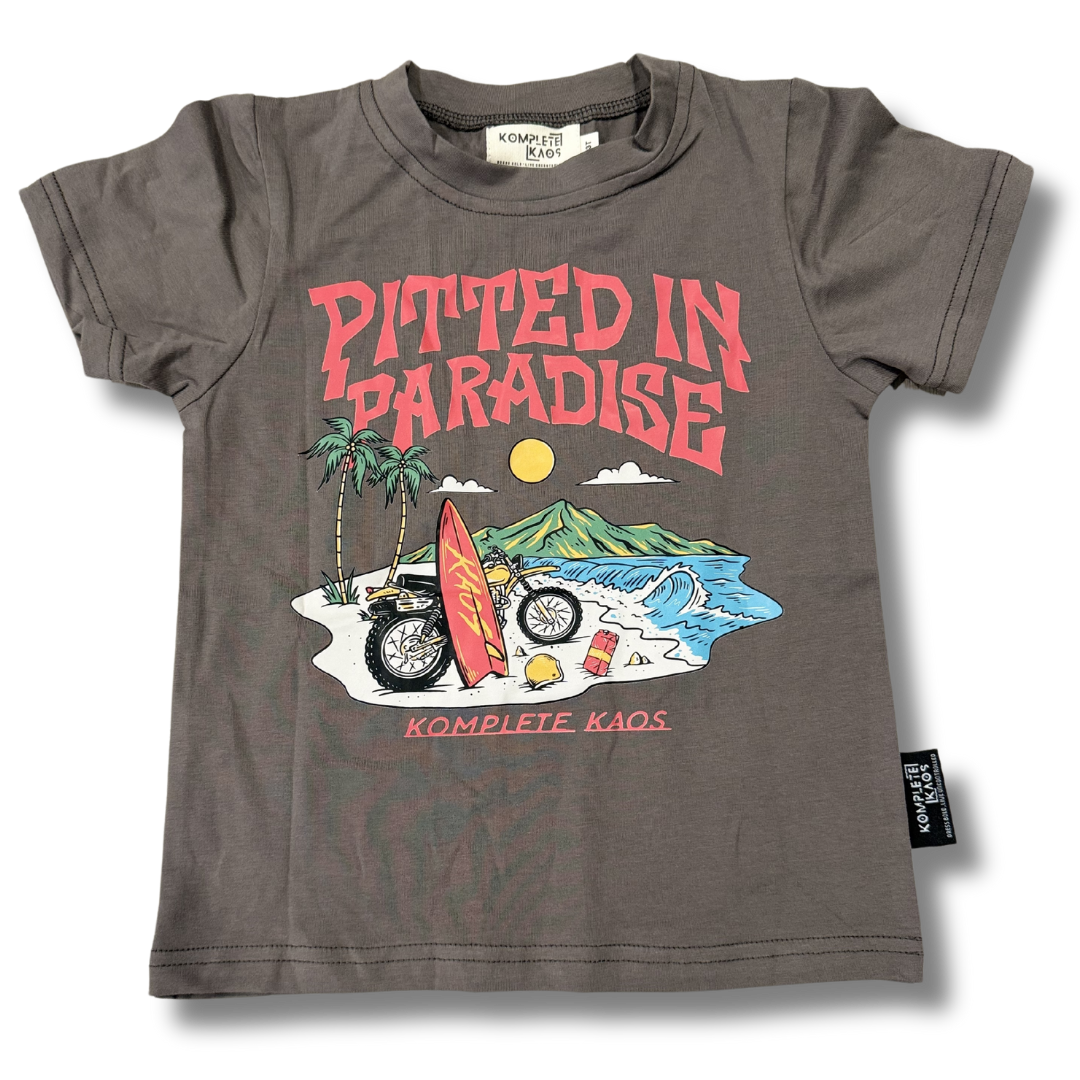 Pitted in Paradise graphic tee