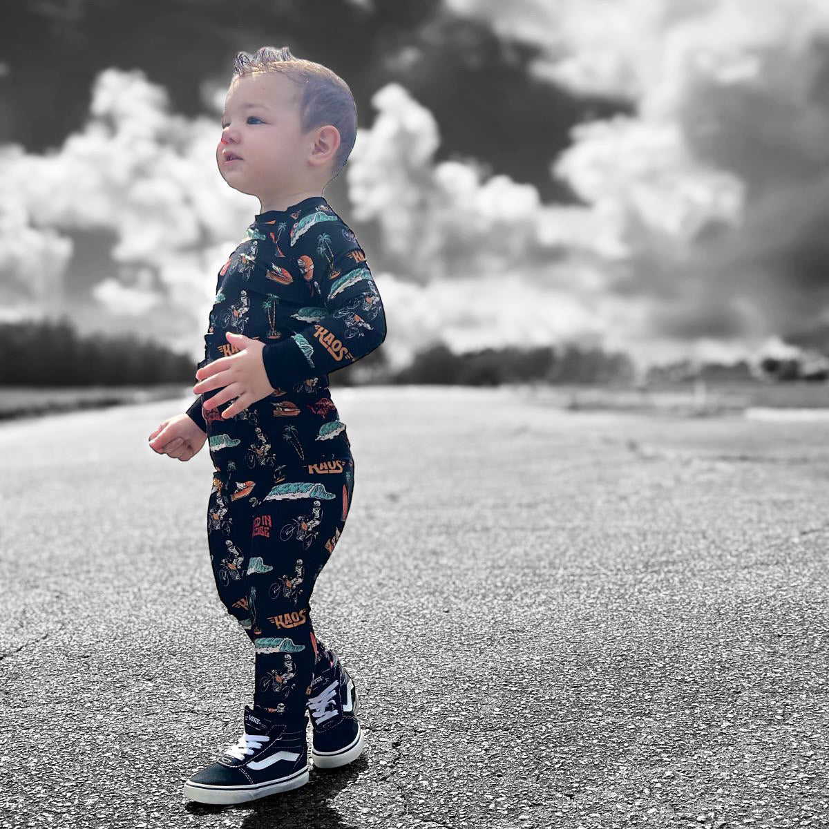 Pitted in Paradise Bamboo Pajamas 2 Piece